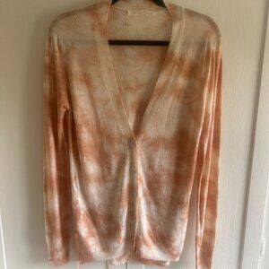 Parker Blue Pink Tie-Dye Cashmere Cardigan